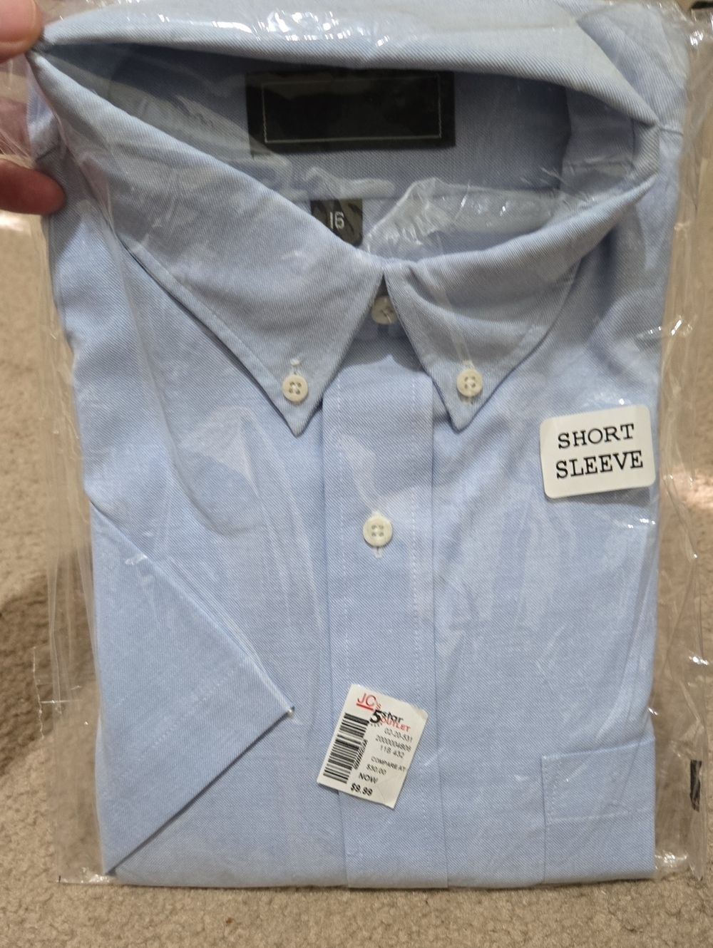 Classic Light Blue Short Sleeve Button-Down Shirt